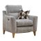 Casa Arno Fabric Power Recliner Armchair, Tilly Stone