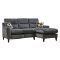 Casa Arno Fabric Power Recliner Right Hand Chaise Sofa, Marlon Nero