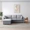 Casa Sorrel Chaise Fabric Sofa Bed , Grey