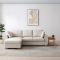 Casa Sorrel Chaise Fabric Sofa Bed, Natural