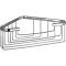 Miller Classic Deep Corner Basket, Chrome