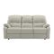 G Plan Mistral 3 Seater Small Leather Sofa, Husk Alabaster