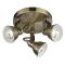 Searchlight Focus 3 Light Spotlight, Antique Brass