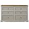 Casa Connor 3+3 Drawer Wide Chest, Grey