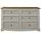 Casa Connor 3+3 Drawer Wide Chest, Grey