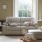 G Plan Mistral Small 2 Seater Double Power Recliner Leather Sofa, Husk Alabaster