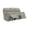 G Plan Mistral Small 3 Seater Double Manual Recliner Leather Sofa, Husk Alabaster