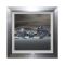 Complete Colour Silver Spheres Right, Framed Liquid Art