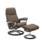 Stressless Consul Large Leather Recliner Chair & Footstool, Batick Mole