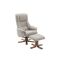 Casa Sinatra Swivel Manual Recliner Chair & Footstool , Lake Blue