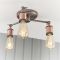 Endon Hal 3 Semi Flush Ceiling Light, Copper