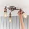 Endon Hal 3 Semi Flush Ceiling Light, Copper