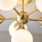 Endon Oscar 6 Light Ceiling Light, Brushed Brass