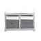Casa Storage Bench with Drawers, White & Natural