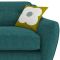 Orla Kiely Laurel Large Fabric Sofa, Eske Teal
