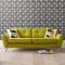 Orla Kiely Laurel Large Fabric Sofa, Eske Teal