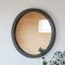 Gallery Garfield Round Mirror, Black