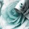 Muriva Madison Rose Floral Glitter Wallpaper, Aqua