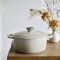 Le Creuset Round Casserole, 20cm, Meringue