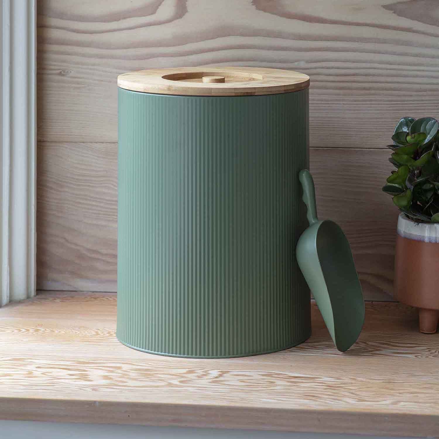 Ceramic dog food container discount