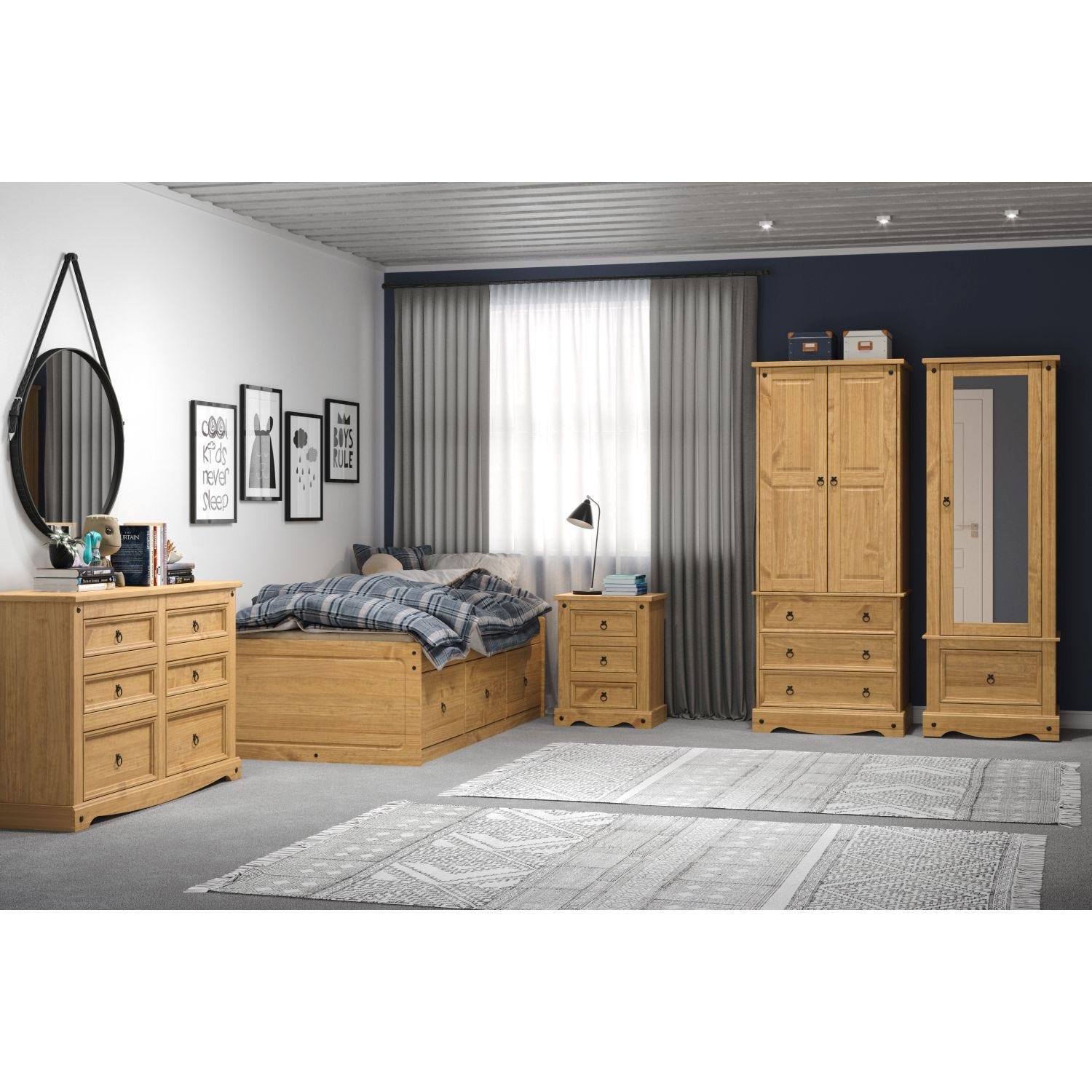 Pine bedroom deals furniture for sale