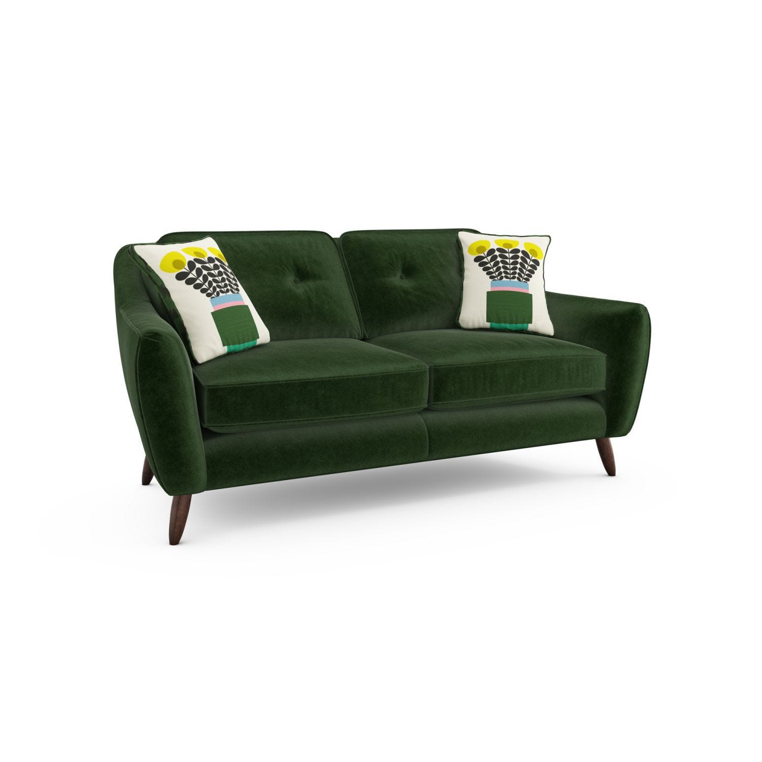 Forest green velvet shop couch