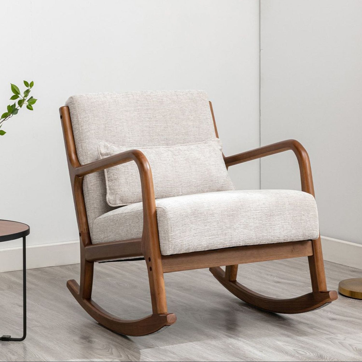 Casa Danna Fabric Rocking Chair Leto Natural
