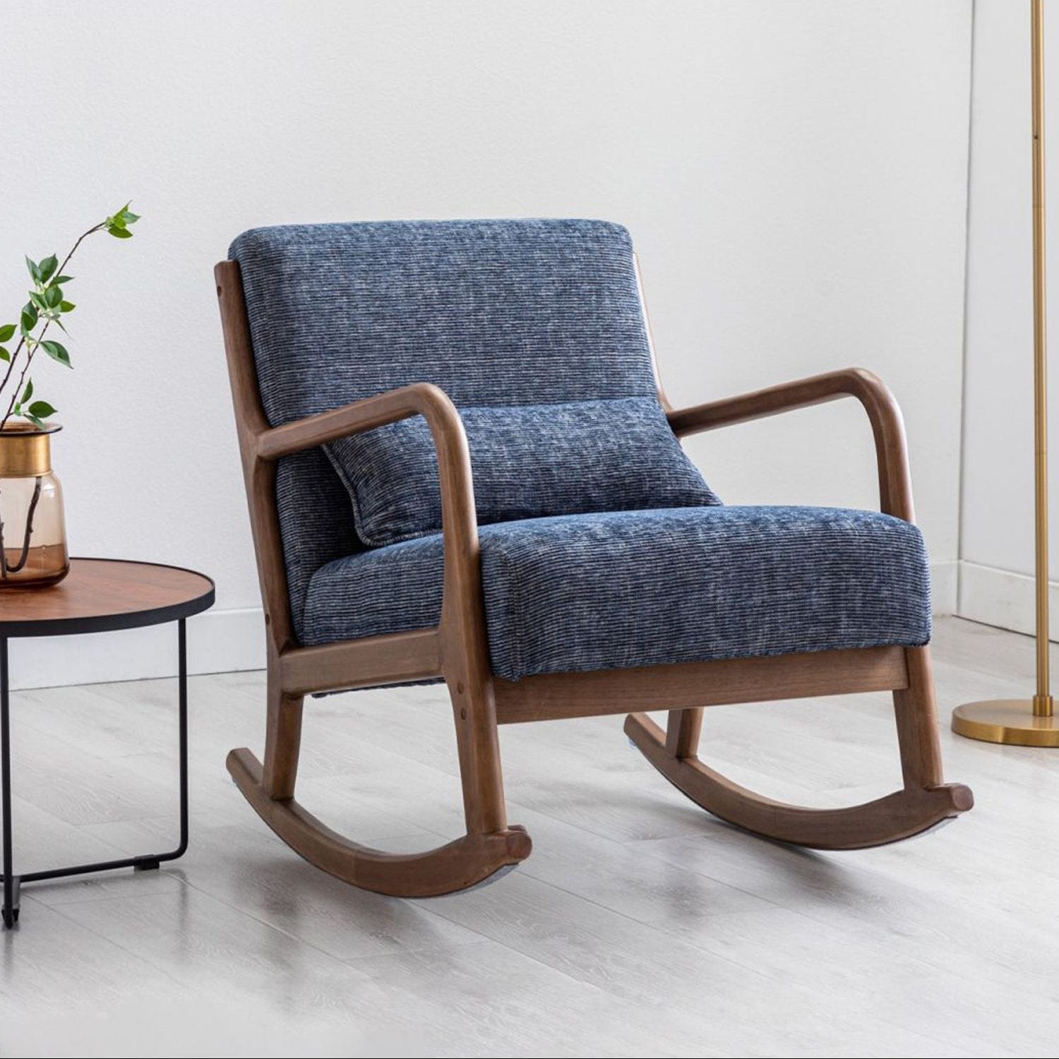 Casa Danna Fabric Rocking Chair Leto Navy
