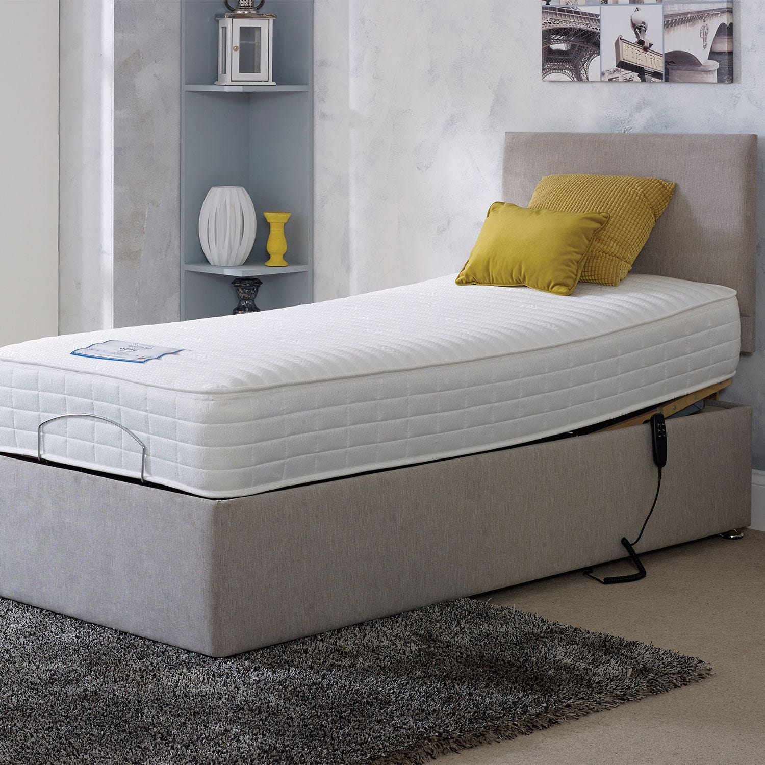 King size deals adjustable bed set