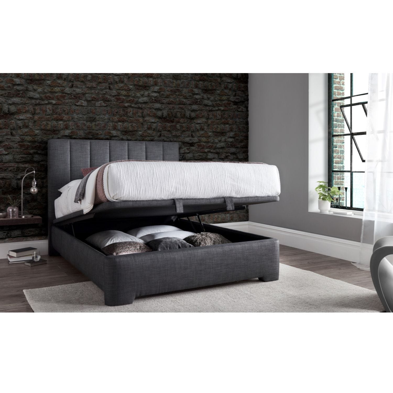 Super king bed frame ottoman hot sale