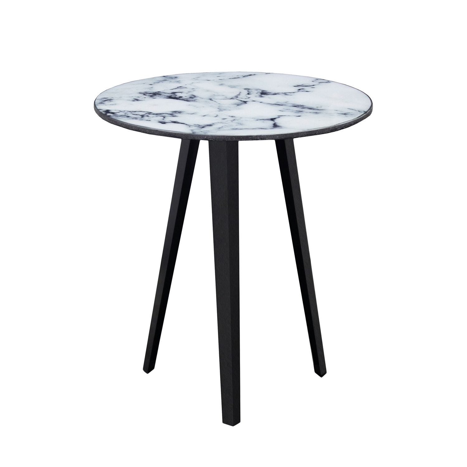 Casa Voyager Small Side Table White Marble