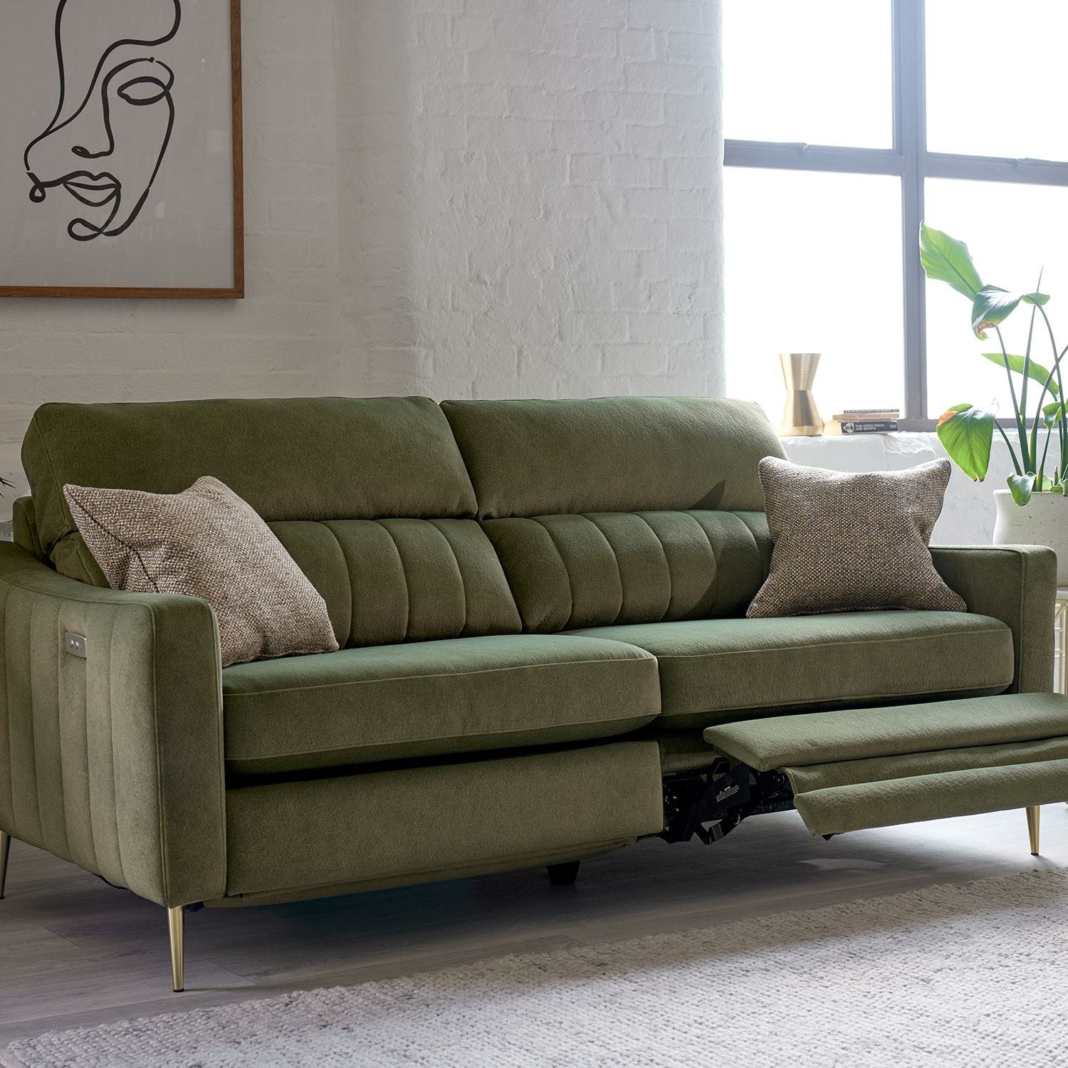 3 seater sofa with lounger hot sale