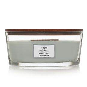 Woodwick Lavender and Cedar Candle, Ellipse