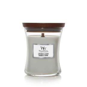 Woodwick Lavender and Cedar Candle, Medium