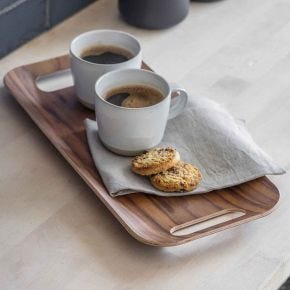 Garden Trading Brook Tray, Small, Walnut