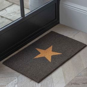 Garden Trading Star Doormat, Small, Charcoal