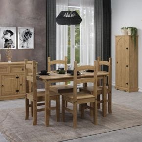 Casa Connor Medium Table & 4 Dining Chairs Set