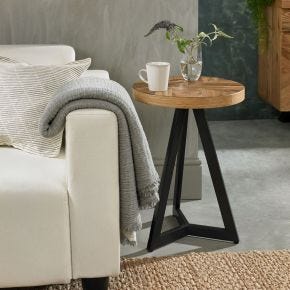 Casa Eclipse Side Table, Rustic Oak 