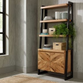 Casa Eclipse Shelving Unit, Rustic Oak