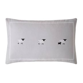 Sophie Allport Sheep Standard Pillowcase Pair, Oatmeal