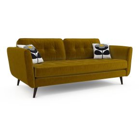 Orla Kiely Ivy Large Velvet Sofa , Bandon Gold 