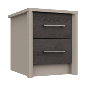 Casa Lyon 2 Drawer Bedside Cabinet, Anthracite