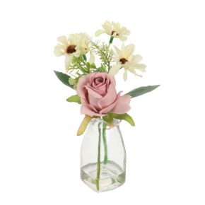 Mini Rose & Daisy Arrangement, Pink & Cream