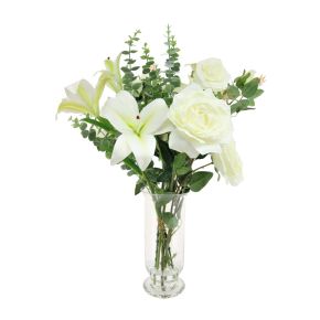 Rose & Lily Arrangement, Ivory