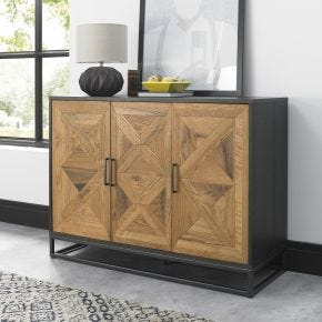 Casa Finsbury Narrow Sideboard, Rustic Oak