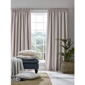 Laura Ashley Stephanie Blackout Curtains, 162 x 137cm, Dove Grey