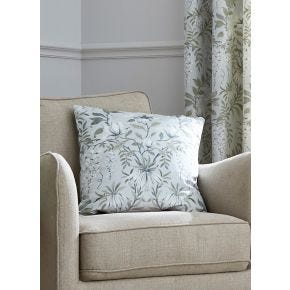 Laura Ashley Parterre Printed Cushion, Sage