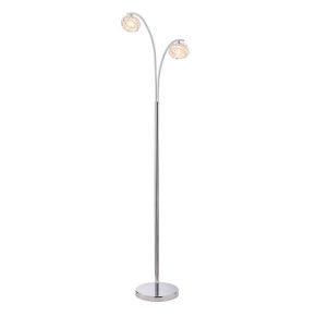 Endon Talia 2 Light Floor Lamp, Chrome