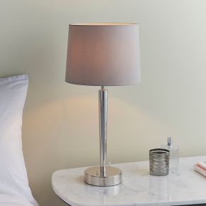 Endon Syon USB Table Lamp, Nickel