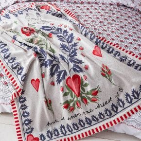 Cath Kidston Peace Dove Throw, White